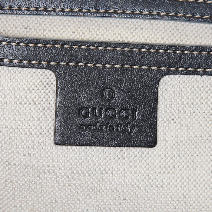 Bolso Cabás Gucci en lona Monogram y cuero negro - Detail D3