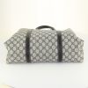 Gucci shopping bag in monogram canvas and black leather - Detail D4 thumbnail