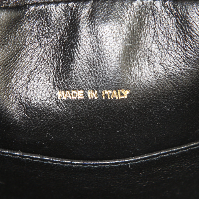 Bolso bandolera Chanel Camera en cuero acolchado negro - Detail D4