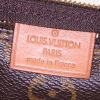 Bolso de mano Louis Vuitton Speedy mini en lona Monogram marrón y cuero natural - Detail D3 thumbnail