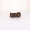Borsa Louis Vuitton Speedy mini in tela monogram marrone e pelle naturale - Detail D4 thumbnail