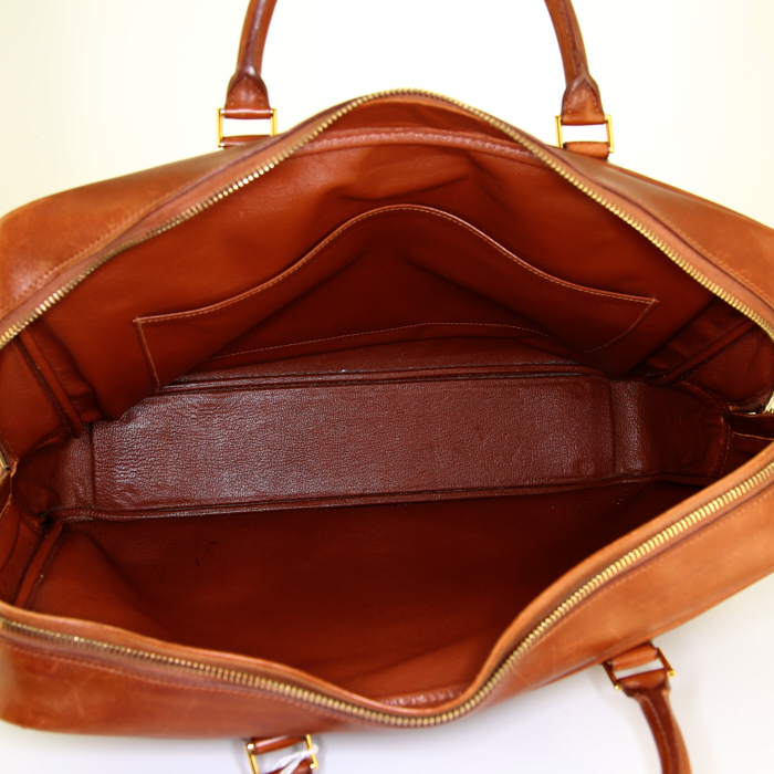 Hermes Plume briefcase in brown box leather - Detail D2