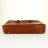 Hermes Plume briefcase in brown box leather - Detail D5 thumbnail