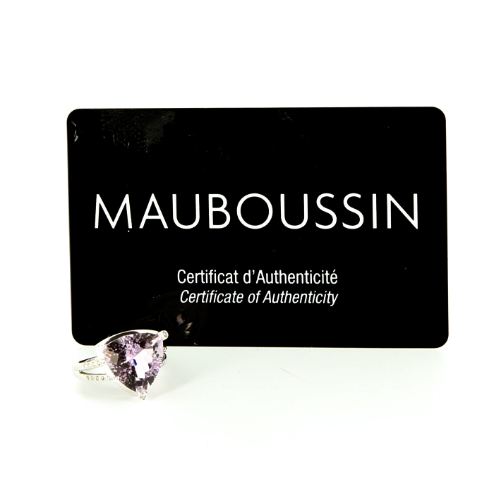 Mauboussin Mes Couleurs à Toi ring in white gold, amethyst and diamonds and in amethyst - Detail D2