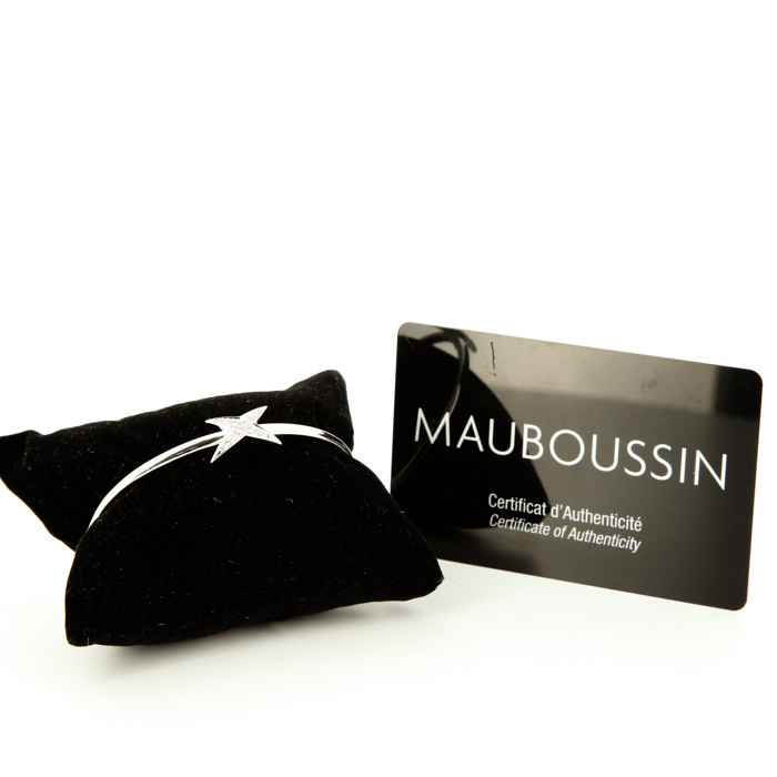 Bracelet ouvrant Mauboussin Etoile Divine en or blanc et diamants