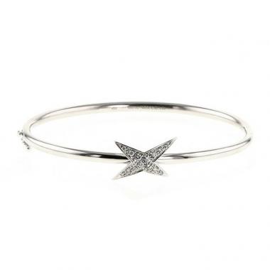 Bracciale apribile Mauboussin Etoile Divine in oro bianco e diamanti