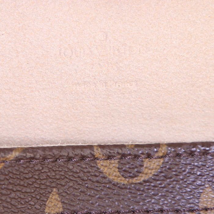 Louis Vuitton Beverly large model handbag in monogram canvas and natural leather - Detail D3