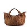 Miu Miu handbag in brown quilted leather - 360 thumbnail