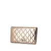 Portafogli Chanel Chanel 2.55 - Wallet in pelle trapuntata argentata invecchiato - 00pp thumbnail