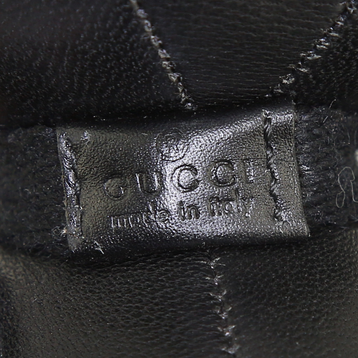 Gucci Teddy Bear en cuir noir - Detail D1