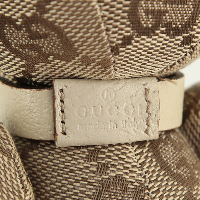 Gucci Teddy Bear in beige logo canvas - Detail D1
