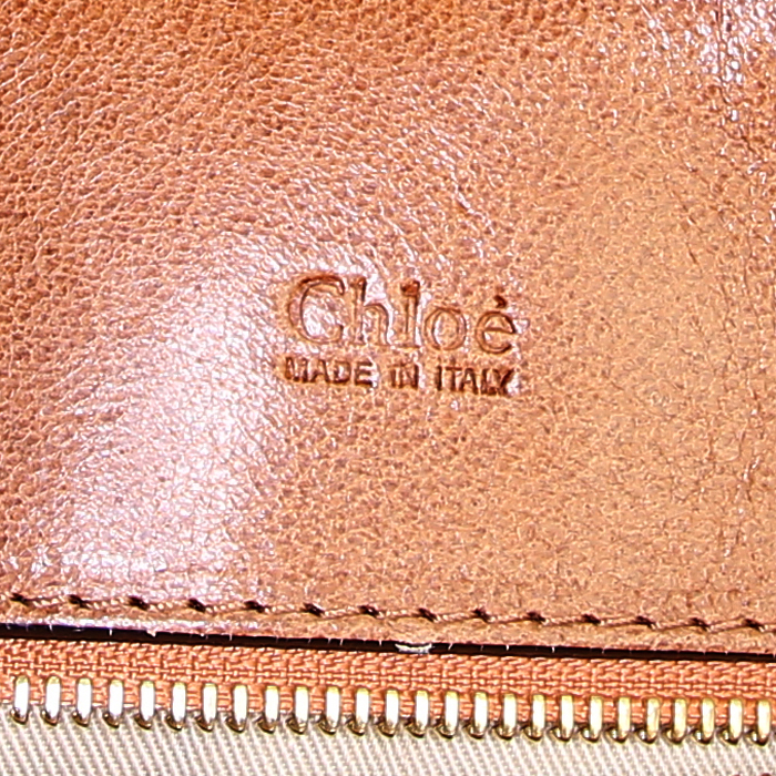 Bolso de mano Chloé en cuero marrón - Detail D3