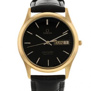 Reloj Omega Seamaster de oro chapado jaune Ref :  196.0243 Circa  1990