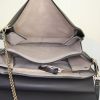 Chloé Faye handbag in anthracite grey leather and grey suede - Detail D2 thumbnail