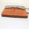 Chloé Faye handbag in grey python and brown suede - Detail D4 thumbnail