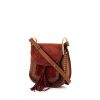 Chloé handbag in burgundy suede and brown leather - 00pp thumbnail