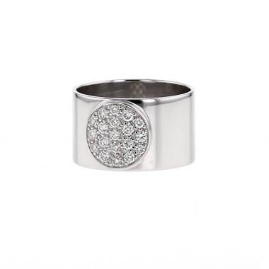 Dinh Van Anthea medium model sleeve ring in white gold and diamonds