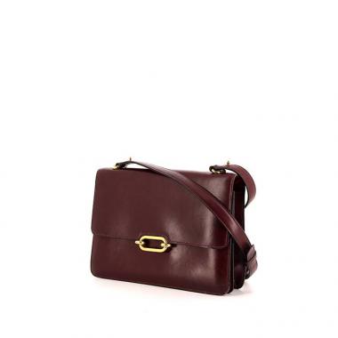 Sac à main Hermès Fonsbelle en cuir box bordeaux