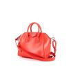 Bolso de mano Givenchy Antigona Mini en cuero esmaltado rojo - 00pp thumbnail