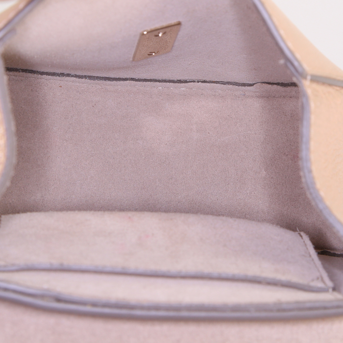 Chloé Drew mini handbag in gold leather - Detail D2
