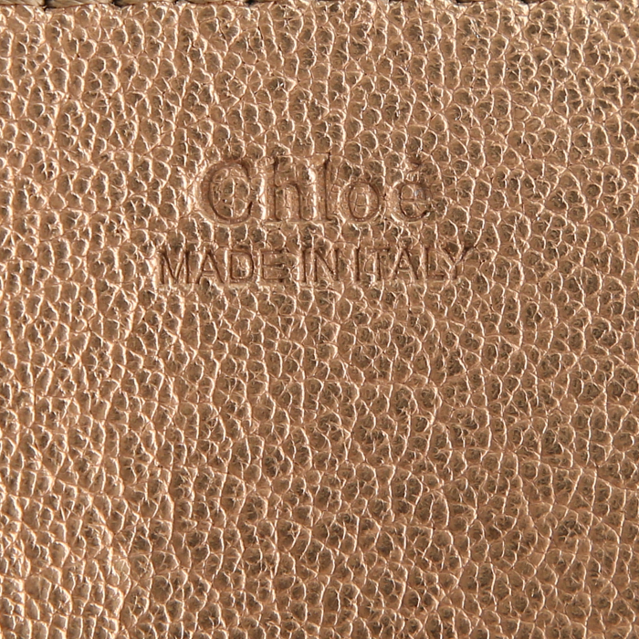 Chloé Drew mini handbag in gold leather - Detail D3