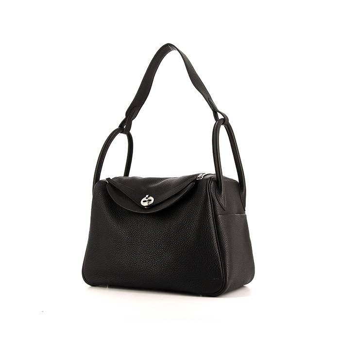 Lindy leather handbag Hermès Black in Leather - 32766861