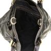 Gucci Britt handbag in black coated canvas and black patent leather - Detail D2 thumbnail