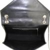 Saint Laurent Medium College handbag in black chevron quilted leather - Detail D3 thumbnail