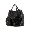 Chanel Grand Shopping shopping bag in black glittering leather - 00pp thumbnail