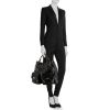 Chanel Grand Shopping shopping bag in black glittering leather - Detail D1 thumbnail