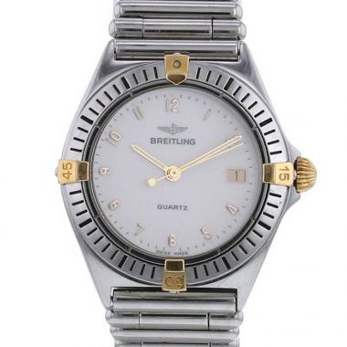 Reloj Breitling de acero y oro chapado Ref :  9198 Circa  1990