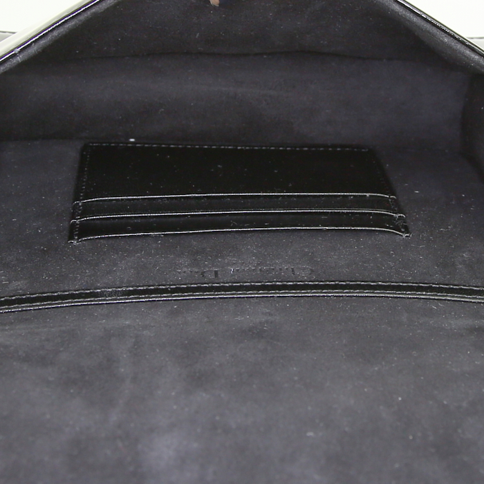 Sac/pochette Dior Diorama en cuir vernis noir - Detail D3