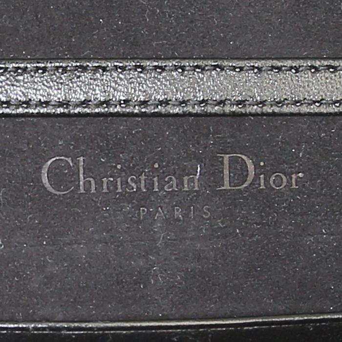Sac/pochette Dior Diorama en cuir vernis noir - Detail D4