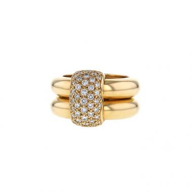 Sortija Chaumet Duo en oro amarillo y diamantes