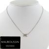 Collana Mauboussin Valentine For You in oro bianco e diamanti - Detail D2 thumbnail