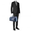 Bolsa de viaje Louis Vuitton Keepall 45 en cuero Epi azul - Detail D1 thumbnail
