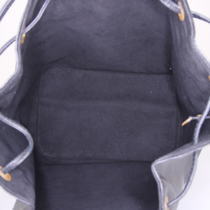 Louis Vuitton Grand Noé large model shopping bag in black epi leather - Detail D2