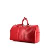 Bolsa de viaje Louis Vuitton Keepall 45 en cuero Epi rojo - 00pp thumbnail