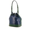 Shopping bag Louis Vuitton Grand Noé modello grande in pelle Epi bicolore blu e verde - 00pp thumbnail