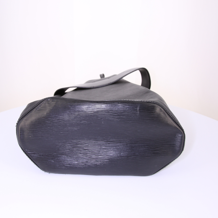 Sac porté épaule Louis Vuitton Sac d'épaule grand modèle en cuir épi noir - Detail D4