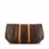 Louis Vuitton Keepall 45 travel bag in brown monogram canvas and natural leather - Detail D4 thumbnail