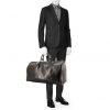 Borsa da viaggio Louis Vuitton Keepall 50 cm in pelle Epi nera - Detail D1 thumbnail