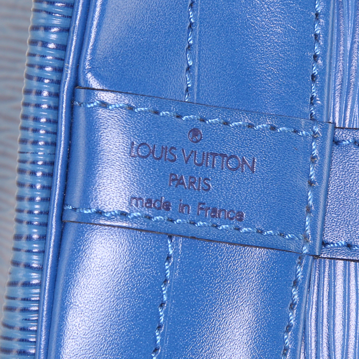 Louis Vuitton Grand Noé large model handbag in blue epi leather - Detail D3