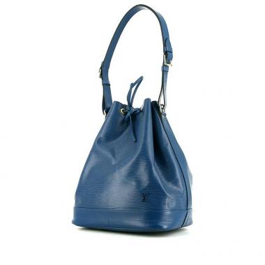 Sac à main Louis Vuitton Grand Noé grand modèle en cuir épi bleu