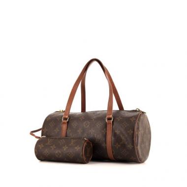 Bolso de mano Louis Vuitton Papillon en lona Monogram y cuero marrón