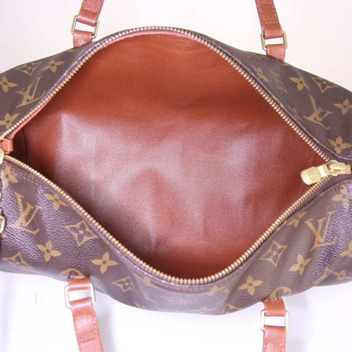 Borsa Louis Vuitton Papillon in tela monogram e pelle marrone - Detail D2