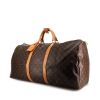 Louis Vuitton Keepall 60 cm travel bag in brown monogram canvas and natural leather - 00pp thumbnail