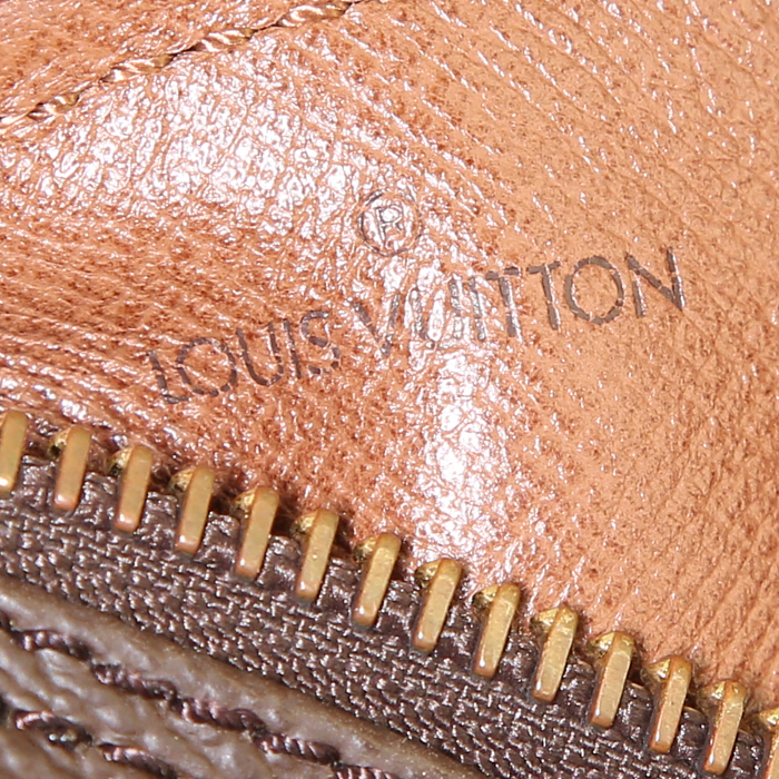 Louis Vuitton Papillon handbag in monogram canvas and brown leather - Detail D3
