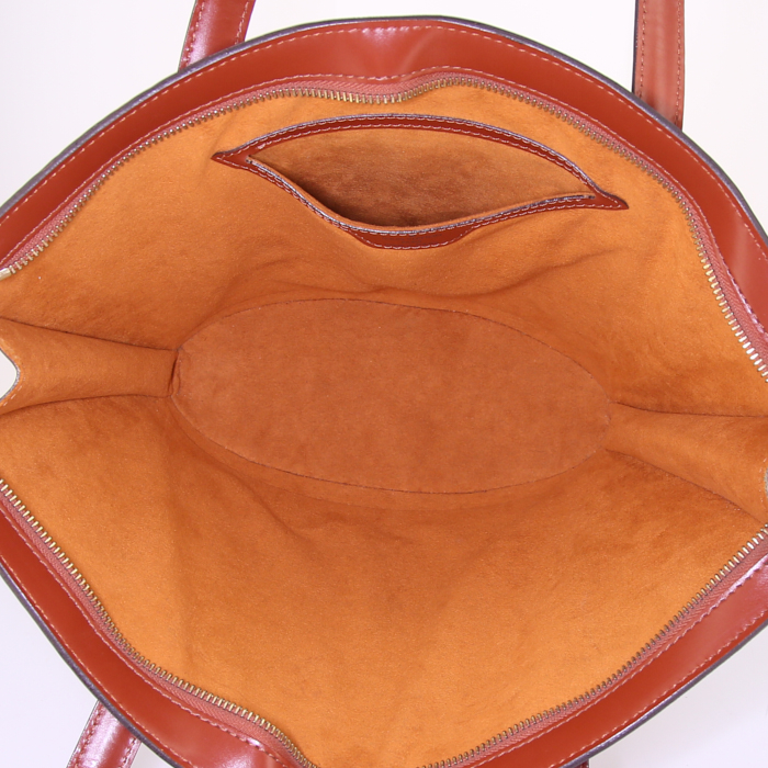 Bolso de mano Louis Vuitton Saint Jacques modelo pequeño en cuero Epi marrón - Detail D2