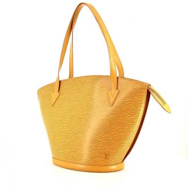 Borsa Louis Vuitton Saint Jacques modello grande in pelle Epi gialla